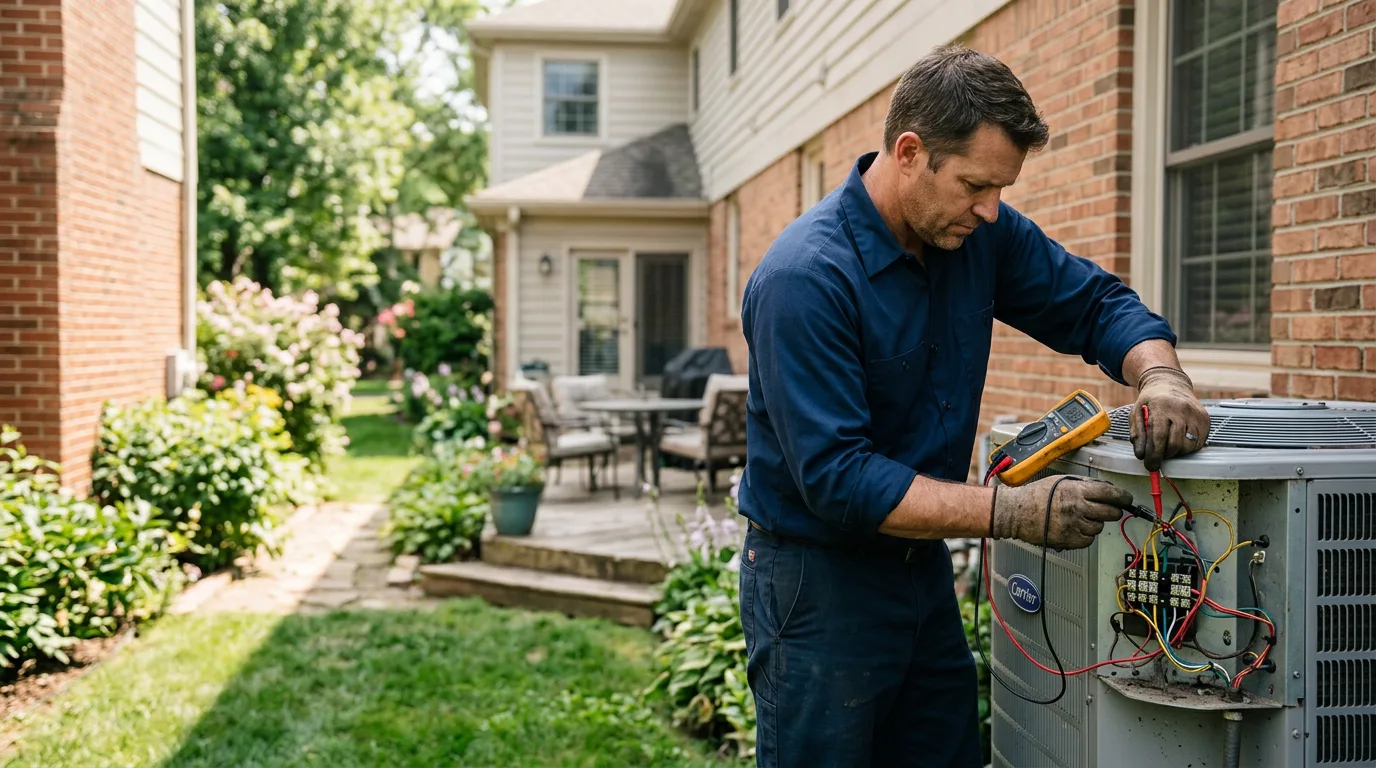 HVAC technician working near Marland, OK